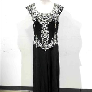 J Kara Bead Embellished Long Gown